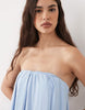 bandeau maxi dress in light blue