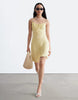 & Other Stories floral print mini dress in yellow