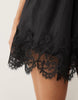 Bardot Ashta lace detail mini dress with corset detail in black