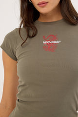 Neovision Onryu Baby Tee Khaki Green