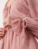 Glamorous boho ruffled chiffon midaxi dress in pink blush