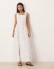 Esmée sheer broderie maxi beach dress in white