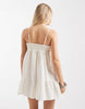 Aray babydoll mini beach dress in off-white