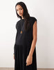 midi smock dress in black
