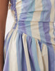 ARRANGE dropped waist midaxi wrap dress in blue stripes