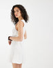 Motel Raspati broderie mini dress in white