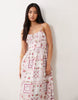Miss Selfridge corset maxi dress in tile print