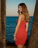 South Beach X Sasha Corte-T knitted mini beach dress in orange