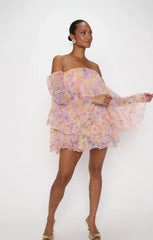 Fiona Mini Dress ~ Pale Yellow Blooms