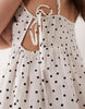 Aray semi-sheer mini beach dress in polka dot