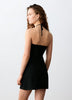 Mango Teen halterneck mini dress in black