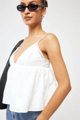 Luck & Trouble Eloise Broderie Top White