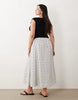 Curve sleeveless scoop neck hybrid maxi dress in mono spot