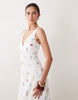 Abercrombie & Fitch v neck midi slip dress in summer print