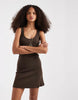 JJXX ribbed tank dress in brown