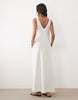 trapeze maxi dress in neutral
