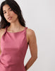 JDY high neck satin maxi dress in dusty pink
