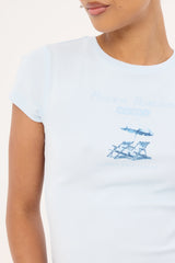 Luck & Trouble Hidden Horizon Baby Tee Blue