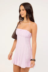 Perfect Stranger Indi Godet Mini Dress Lilac