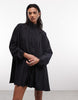 Nike pleated mini dress in black