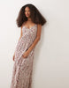 JDY cami maxi dress in red paisley print