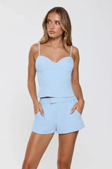 Classic Power Tailored Top Blue