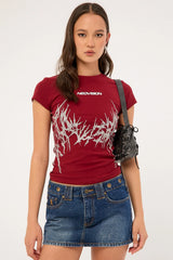 Neovision Infernal Baby Tee Burgundy