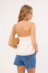Luck & Trouble Ingrid Strapless Top White