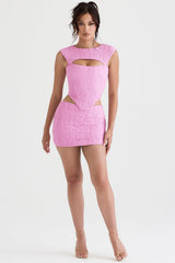 pink mini skirt