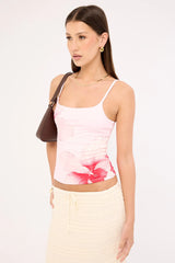 Luck & Trouble Loula Bloom Cami Top Pink