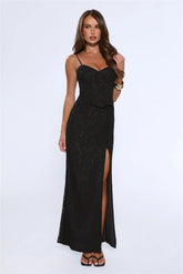 Blossom At Dusk Maxi Dress Black