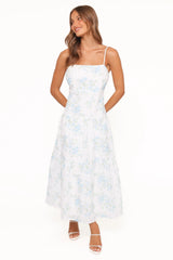 Botanique Midi Dress - Blue Floral