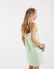 Vero Moda tie front cami mini dress in pistachio green
