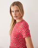 Wednesdays Girl smudged dots midi dress in pink