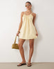 low scoop back mini cami dress buttermilk yellow