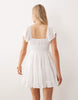 Iisla & Bird eyelet beach mini dress in white