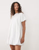 short puff sleeve bubble hem mini dress