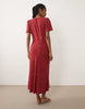 Nobody's Child Faith v-neck flutter sleeve midi dress in red floral