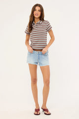 Rusty Ripper Low Rise Denim Shorts True Blue