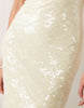 Wanderdoll Rhea cami cup detail sequin maxi dress in lemon
