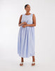 PIECES Curve sleeveless smocking ditsy floral maxi dress in pastel yellow