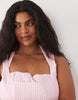 Curve square neck maxi sundress with peekaboo bust in pink gingham