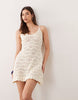 Miss Selfridge strappy crochet mini dress in cream