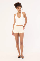 Perfect Stranger Noah Frill Micro Shorts Butter