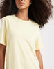 Pieces drop waist short sleeve mini dress in pale yellow