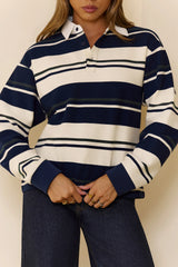 Preppy Jersey Midnight Stripe