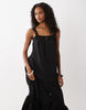 Motel Veraux poplin maxi dress in black
