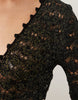 I.AM.GIA Sennia crochet plunge neck maxi dress in black