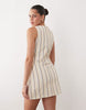 Miss Selfridge striped denim shift dress in multi stripe