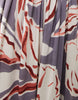 strappy cami trapeze maxi dress in abstract print